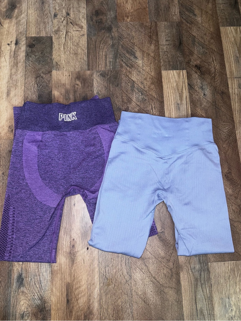 PINK Victoria's Secret Purple and Lavender Seamless legging bundle (XS)